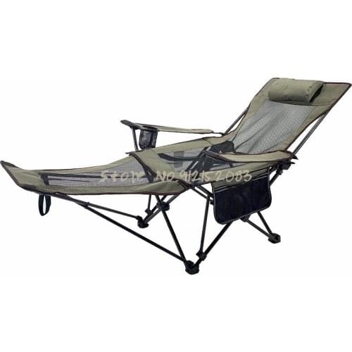 Outdoor Folding Chair Portable Back Fishing Chair Camping Folding Chair Leisure Lunch Break Couch Bed Beach Chair