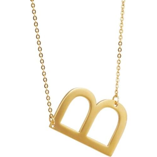 Unique Stainless Steel Fashion Initial Necklace Star Women gift Wholesale Letter Necklaces A-Z 26 Letters Jewelry Dropshipping