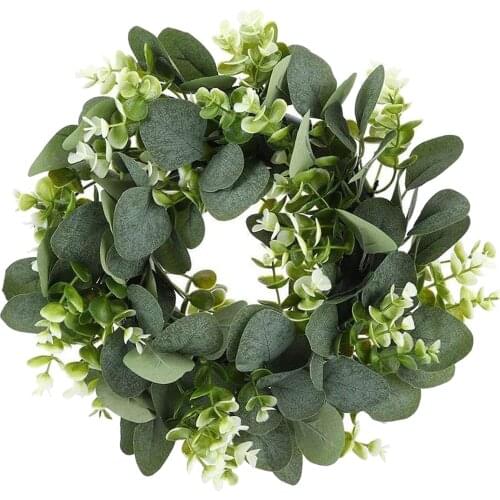 Eucalyptus Wreath Front Door Green Leaves Garland Outdoor Wall Hanging 30cm