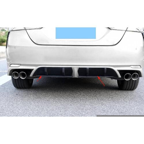 2pcs Exterior Black Rear Bumper Lower Diffuser Lip Spoiler Cover Styling Trim ABS fit for Toyota Camry 2018 2019 2020