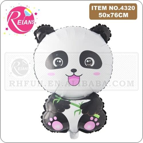 Cartoon Panda Foil Balloons China National Treasure Happy Birthday party decor bear animal kids air balloon globos Helium ball