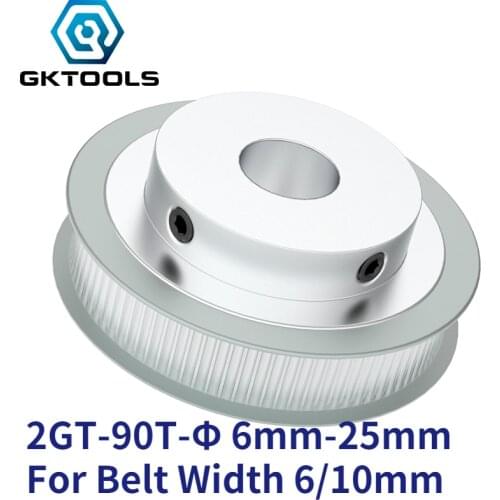 Madifier 90 Teeth 2GT Timing Pulley Bore 6/6.35/8/10/12/14/15/16/17/19/20/22/25mm GT2 Synchronous belt width 6/10mm 90Teeth 90T