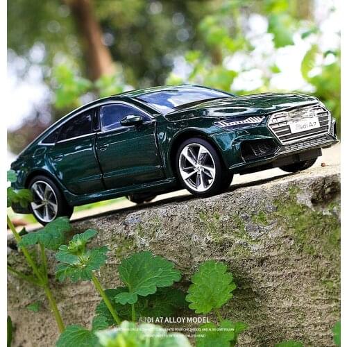1:32 Aodi A7 alloy car model toy metal car sound and light steering shock absorber simulation car collection toy childrens gift