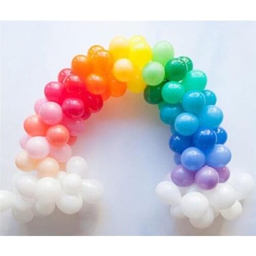 1set 107pcs DIY Rainbow balloons chain set 10 inch mixed color latex helium globos girls birthday party decorations baby shower