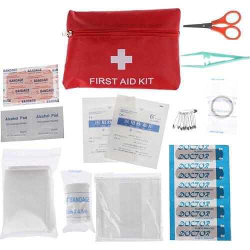 1 Set Outdoor Home Mini 12 Types Emergency Survival Kit Brace Support First Aid Energency Medical Bag