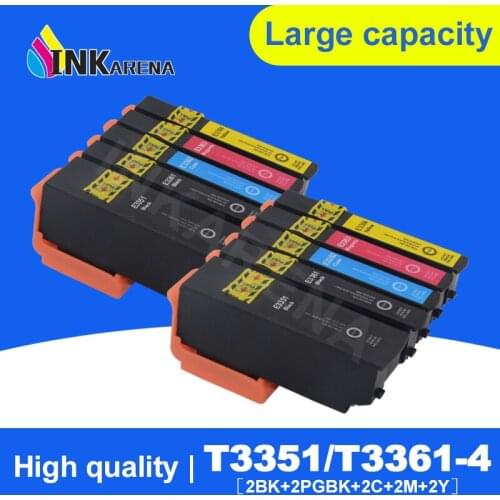 10 Pcs T33 33XL Ink Cartridge For Epson T3351 T3361 Expression Premium XP-530 XP-630 XP-635 XP-640 XP-830 XP-900 Full Cartridges
