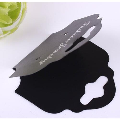100pcs/lot Kraft Handmade Jewelry Necklace & Earring Cards 10,5x5.3cm Black Plastic Card Hang Tag Jewelry Displays