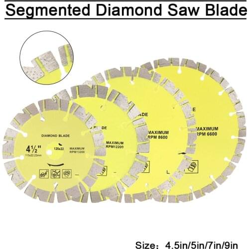 105mm/115mm/125mm/180mm/230mm Diamond Cutting Disc Hot-Pressed Dry Wave Plate Saw Blades For Marble Granite Hard Stone