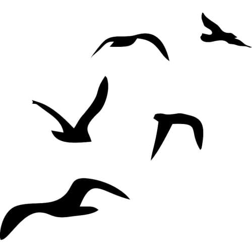 15*13.5cm Seagulls Flying Die Cut Vinyl Window Decal/Sticker Cute And Interesting Fashion Sticker Decals Car Sticker