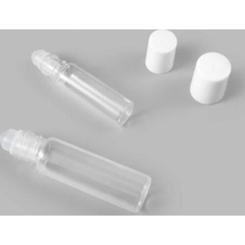 150pcs 5ml Glass Perfume Bottles With Roll On Empty Cosmetic Essential Oil Vial For Traveler With Glass Ball