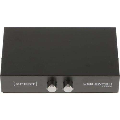 2-Port USB 2.0 Hi-Speed Sharing Switch Adapter Box for Printer Scanner