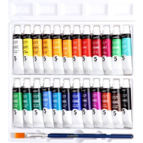 24 Pcs A Box of Baoke WP804 Acrylic Paint Set 24 Color DIY Hand-painted Shoes Childrens Waterproof Bing Rare Small Box Drawing