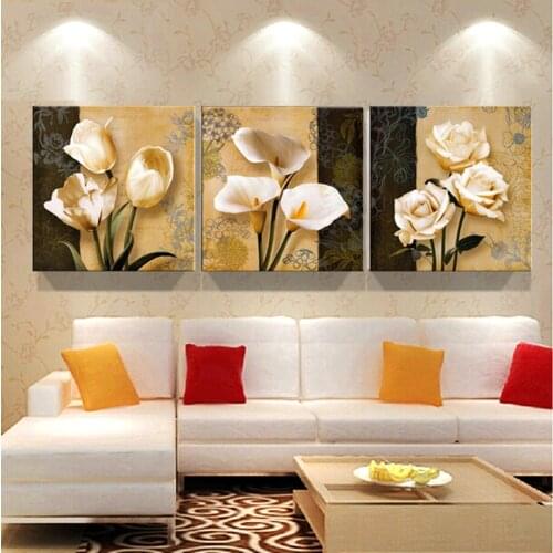 3 Free Shipping Cheap Brown Orchid Modern Art Deco Mural Painting The Living Room Wall Paintings In Print Pictures On Canvas