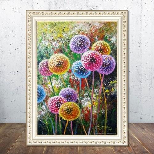 5D DIY Diamand Painting Dandelion Cross stitch Full Drill Diamond Embroidery Flowers Mosaic Picture of Rhinestones Decor Gift