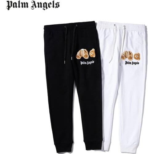 Palm Angels 21SS Logo letters trendy pants for men and women, couple style men Fashion Little bear Casual pants