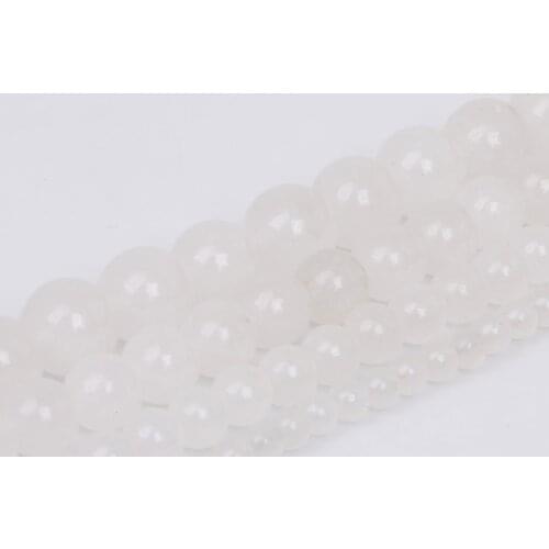 Wholesale 4/6/8/10mm Natural Stone White Beads Loose Round Pink Quartz Beads For Jewelry Making DIY Necklace Bracelet