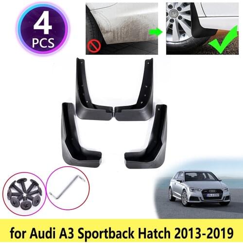 For Audi A3 Sportback Hatch 2013 2014 2015 2016 2017 2018 2019 Mudguards Mudflaps Fender Guards Splash Mud Flaps Car Accessories