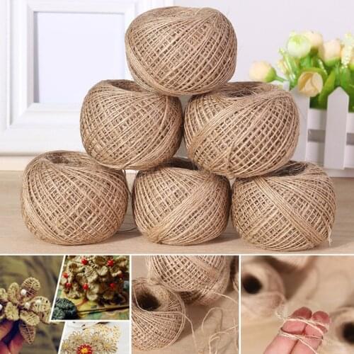 100m Long Jute Rope Natural Linen Twine Rustic String Cord Rope DIY Scrapbooking Craft Decor String Wrapping Cords Thread Hot