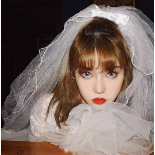 2019 Wedding Bridal Romantic Veil Korean Bride Veil Multi-layer Cute Veil Simple Sen Retro Travel Veil Short Wedding Accessories