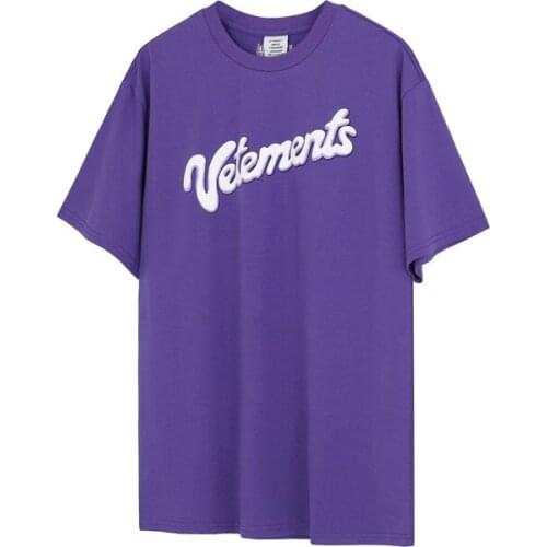 High quality 2021 summer new letter printing men and women solid color T-shirt casual loose high street short sleeves