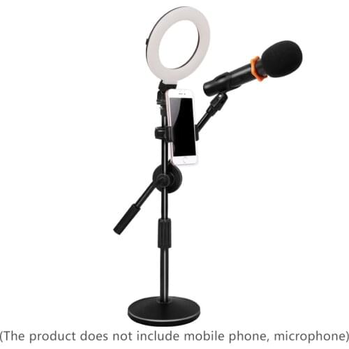 GSKAIWEN 5inch Tabletop Selfie LED Ring Light Dimmable Camera Photo Studio Video Selfie Makeup Light Desk Lamp with Phone Holder