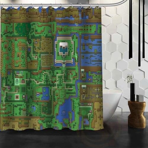 Best Nice Custom Map Shower Curtain Bath Curtain Waterproof Fabric Bathroom MORE SIZE WJY&18