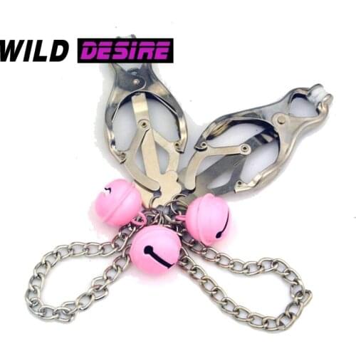 Lovely Nipple Clips Clamp For Women Lesbian Chastity Party Rope Play Products For Sex Toys Breast Labia Clamps Stainless Steel