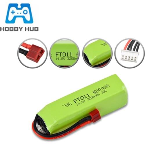 Upgraded 14.8V Battery For Feilun FT010 FT011 RC High Speed Boats toy Accessories 4S 14.8V 3200mAh lipo Battery with T plug 1PCS