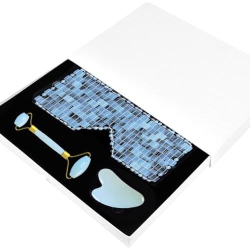 Opal Face Massage Roller Gua Sha Scraper Set Jade Stone Eye Mask Face Lifting Facial Massager Anti Wrinkle Skin Care Kit