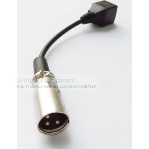 NCHTEK RJ45 Female to XLR 3Pin Male Plug Network Connector Cable For LED About 15CM/Free Shipping/1PCS