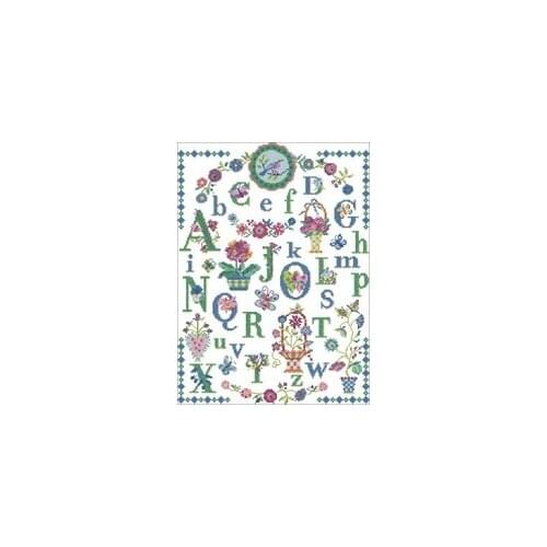 TOP NN YIXIAO Counted Cross Stitch Kit Cross stitch RS cotton with cross stitch Haejbgqs DMC xc121 flower alphabet