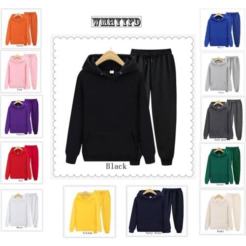 2020 New Casual zwart roze HOODIE Hip Hop Street wear Sweatshirts Skateboard Mannen/Vrouw Trui Hoodies Mannelijke Hoodie + broek