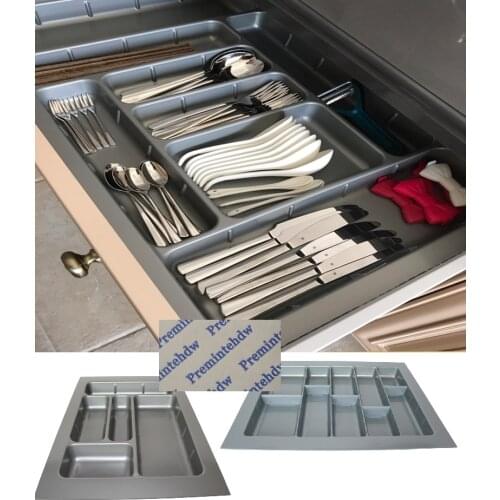 70cm-100cm Sizing ABS Plastic Cuttable cutlery tray insert Inserts utensil holder fitted kitchen drawer box