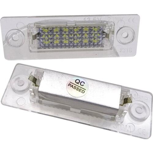 2 Pcs 18SMD Rear LED Number License Plate Light Lamp For VW Touran /Passat B6 5D /Jetta Candy SKODA Superb 1 3U B5