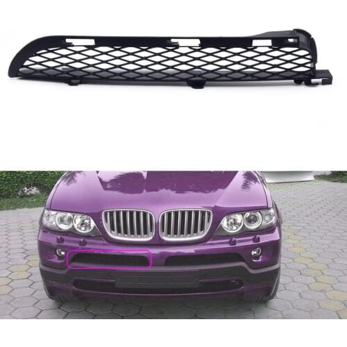 Right Black Front Grilles Upper Bumper Mesh Grille Grill Trim fit for BMW X5 E53 2004 2005 2006