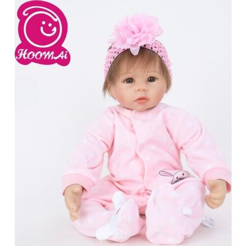 Realistic Bebe Reborn Babies Mohair True Lifelike Newborn Baby Dolls For Children Birthday Gifts Toddler Toys Sale 18'' 45 CM