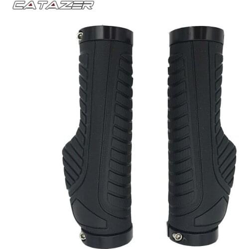 1 Pair Bicycle Grips MTB Bike Handlebar Grips End Bar Cycling Parts TPR Rubber Black Color Mountain Bicycle Bar End Grips