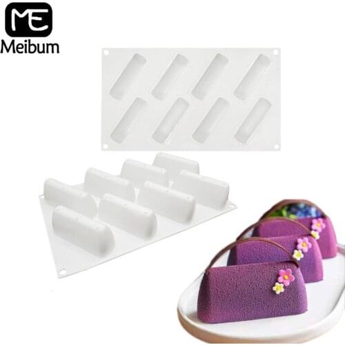 Meibum Silicone Mold Cake 8 Cavity Shoulder Bag Shaped Mousse Dessert Mould Milky Muffin Pastry Pan Cake Decoration Baking Tools