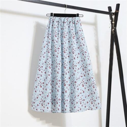 Womens Natural Waist Harajuku Skirt Floral Half Length Skirt Gothic Clothes New Sexy Hip Wrap A-line Skirt Юбка Женская