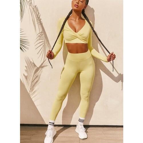 Women Yoga Set Sportswear Gym Clothing Fitness Suit Tracksuit Seamless Leggings High Waist Yoga Pants Sports Bra Tights Leggins