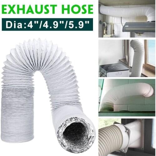 1.5-8M Aluminum Flexible Portable Air Conditioner Exhaust Hose Kitchen Range Hood Ventilation Duct Vent Tupe Hoses Dia 100mm