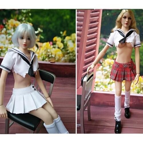 1/6 Sexy Summer Student Uniform Sailor Suit Clothing with Sexy Shirt Dress for 12in Action Figure Phicen Tbleague Toys