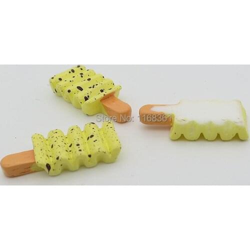 1pcs/lot resin flat back yellow wave candy Icecream 22mm simulation of food Cabochon Scrapbook DIY phone decoration B404-3