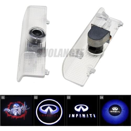 2x LED projecteur laser de courtoisie porte de voiture Logo fantôme ombre lumière Infiniti QX56 2004-2010 JX35 2013-2014 QX60
