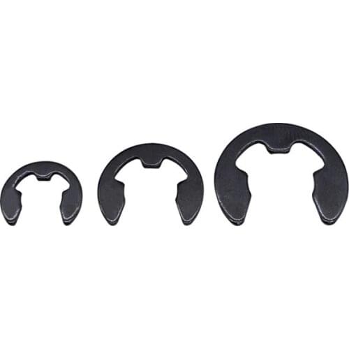 50pcs M6 M7 M8 M9 M10 M12 M15 open retaining ring E type washer circlip snap ring gaskets carbon steel black color GB896