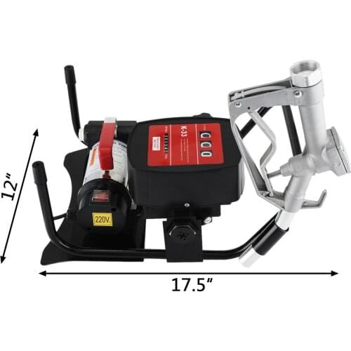 VEVOR Automatic Oil Pump 220 V Diesel Electric Transfer Pump Oil Suction Pump 40 L / min Self-Suction Fuel Pumps with Flow Meter