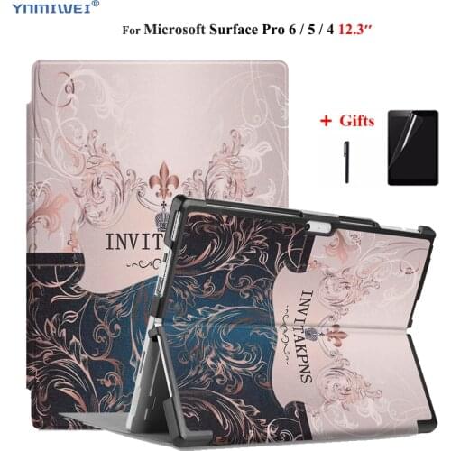 Laptop Case For Microsoft Surface pro 6 7 foldable Laptop Holder for Surface pro 5 pro 4 case for new surface pro +Films