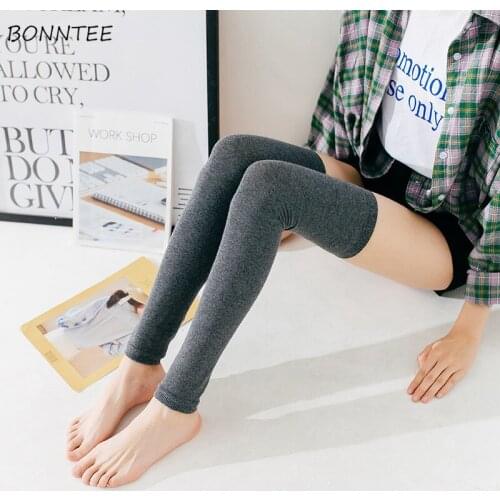 Leg Warmers Women Winter Warm All-match Solid Trendy Cotton Comfortable Womens Korean Style Simple Leisure Ladies Lovely Chic