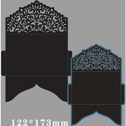 122*173mm lace envelope New Metal Cutting Dies Scrapbook paper decoration template Embossing DIY Paper Card Craft