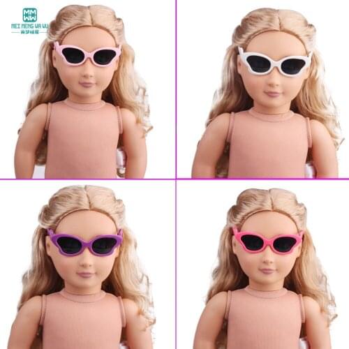 1pcs mini doll glasses for BJD dolls and 43cm new born doll accessories 18 Inch American doll Butterfly shape glasses